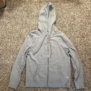 Victoria’s Secret gray full zip hoodie with sequin detail, size L